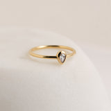 Mini Pear Diamond Ring