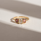 Diamond and Pink Sapphire Ring