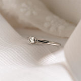 Mini Emerald Cut Diamond Ring