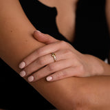 Yellow Sapphire with Diamonds in 18ct Yellow Gold