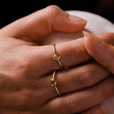 Oval Green Sapphire Ring
