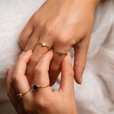 Mini Emerald Cut Diamond Ring