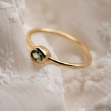 Oval Green Sapphire Ring