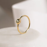 Oval Green Sapphire Ring