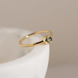 Oval Green Sapphire Ring
