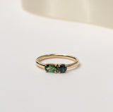 Mismatch Round & Oval Sapphire Ring