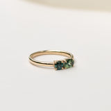 Mismatch Round & Oval Sapphire Ring