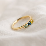 Mismatch Sapphires in 9ct Yellow Gold
