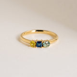 Mismatch Sapphires in 9ct Yellow Gold
