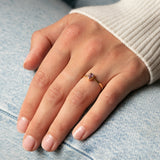 Pear Cut Pink Sapphire in 18ct Yellow Gold