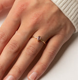 Pear Cut Pink Sapphire in 18ct Yellow Gold