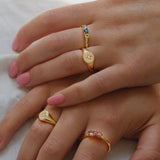 Mismatch Sapphires in 9ct Yellow Gold