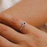 Oval Blue Sapphire Ring