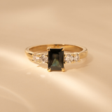 Double Orbit 1.09ct Emerald-cut Blue Sapphire