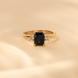 Orbit 1.61ct Emerald-Cut Teal Sapphire