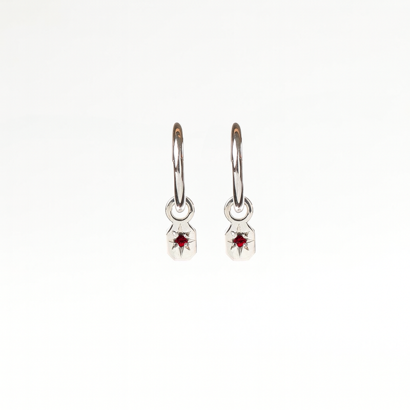 Ruby Astra Huggie Earrings