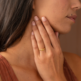 East-West 0.57ct Oval Yellow Sapphire