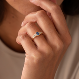 Posy 0.67ct Emerald-cut Blue Sapphire