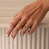 East-West 0.65ct Emerald-cut Parti Sapphire