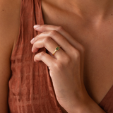 East-West 0.66ct Emerald-cut Green Sapphire