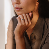 Posy 0.86ct Asscher-cut Teal Sapphire