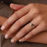 Posy 0.50ct Oval Green Sapphire