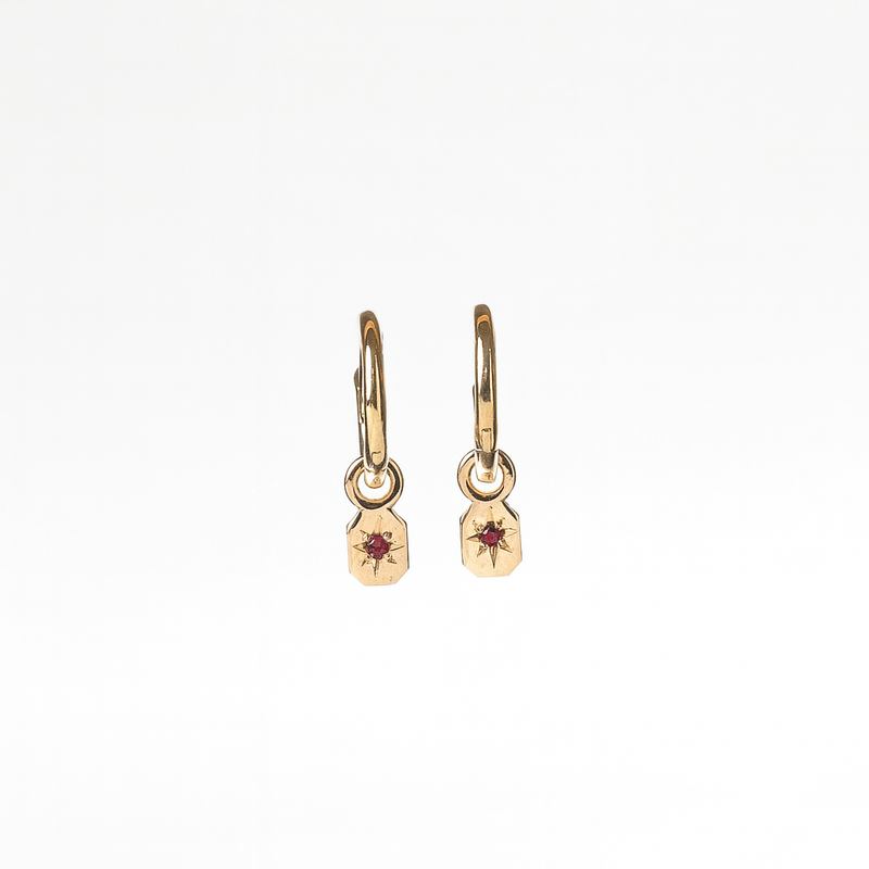 Ruby Astra Huggie Earrings