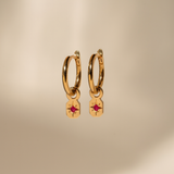 Ruby Astra Huggie Earrings