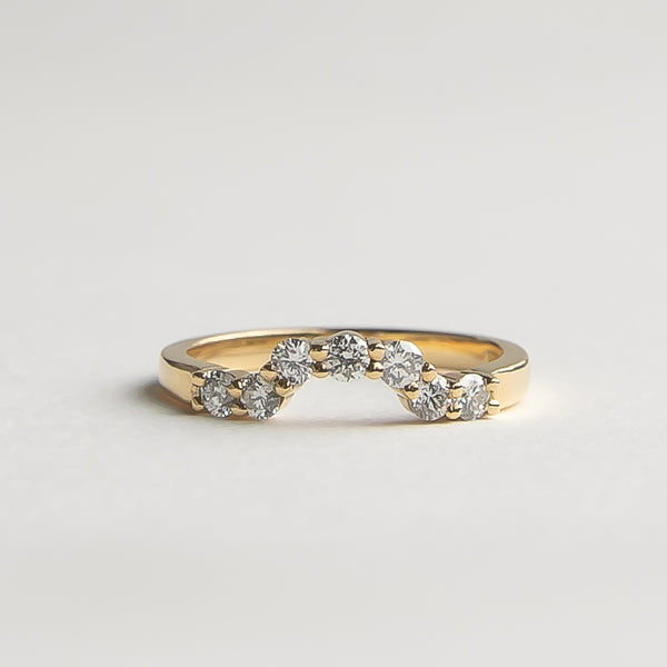 Curved Diamond Ring