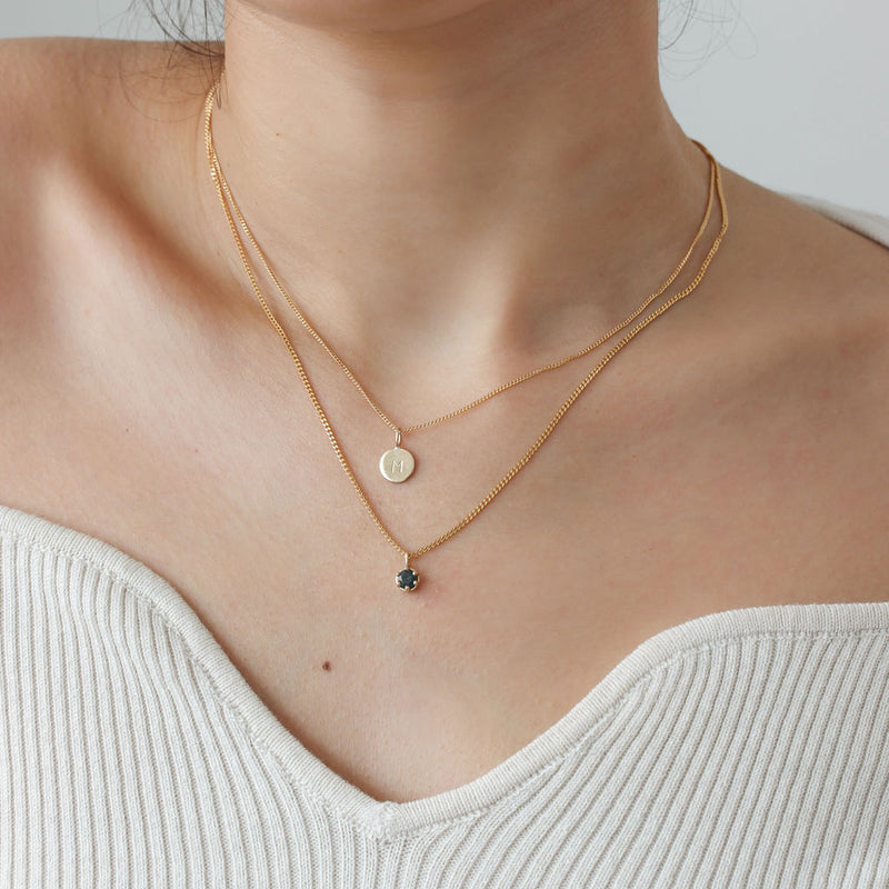 Yellow Gold Letter Necklace