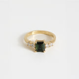 Emerald Cut Sapphire & Diamond Five Stone Ring