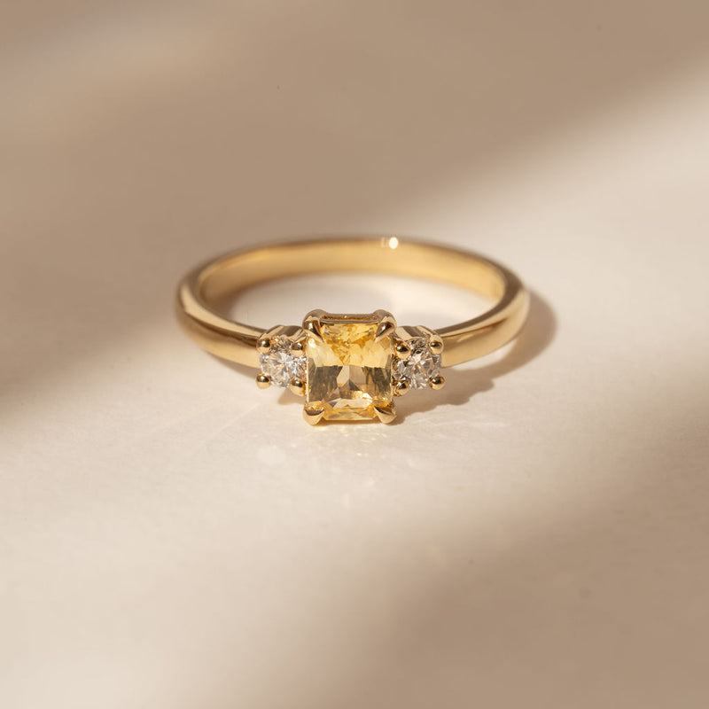 Orbit 0.72ct Emerald Cut Yellow Sapphire