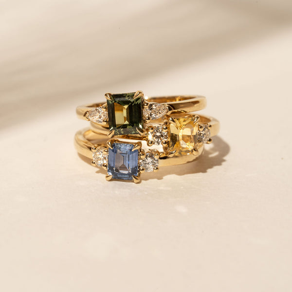 Orbit 0.81ct Emerald Cut Blue Sapphire