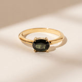 East-West 1.21ct Oval Green Sapphire