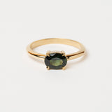 East-West 1.21ct Oval Green Sapphire