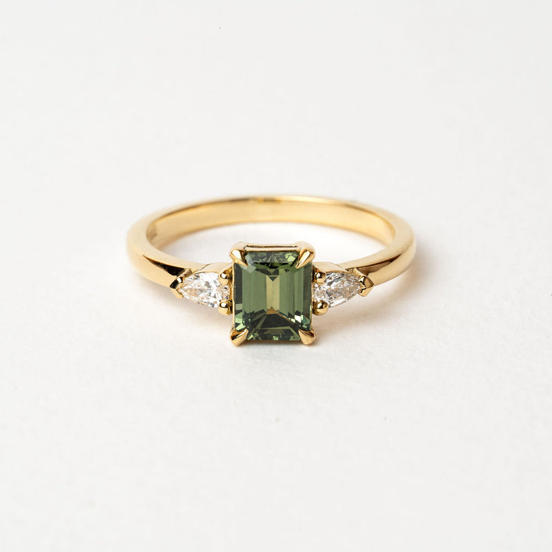 Dahlia 1.12ct Emerald Cut Green Sapphire