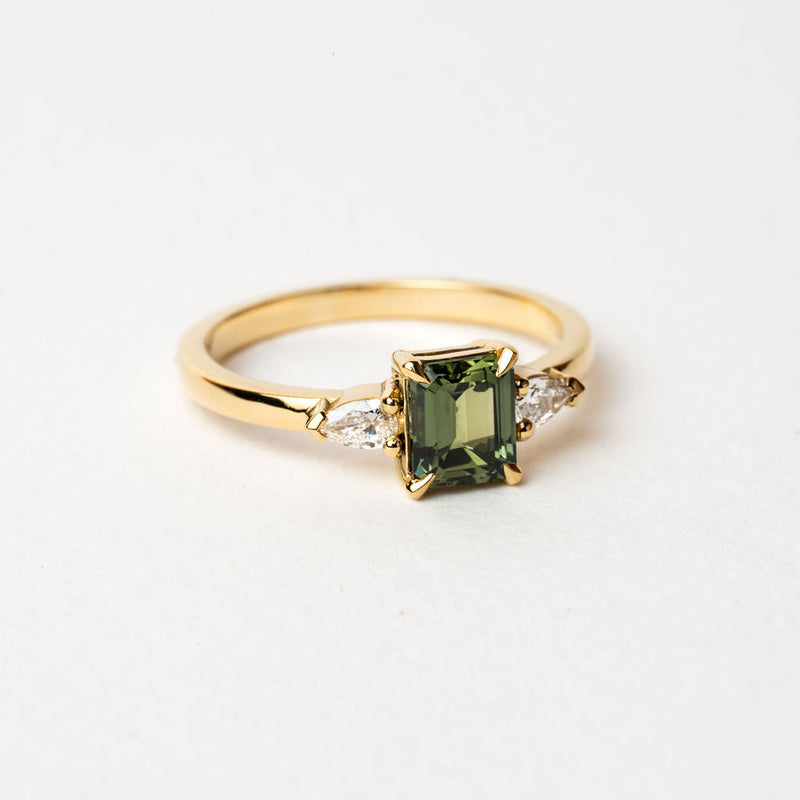 Dahlia 1.12ct Emerald Cut Green Sapphire