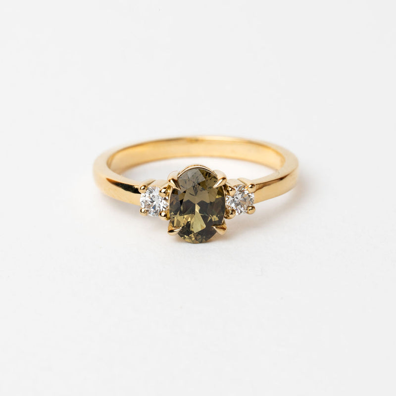 Orbit 1.23ct Oval Olive-Green Sapphire