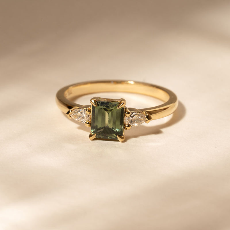 Dahlia 1.12ct Emerald Cut Green Sapphire