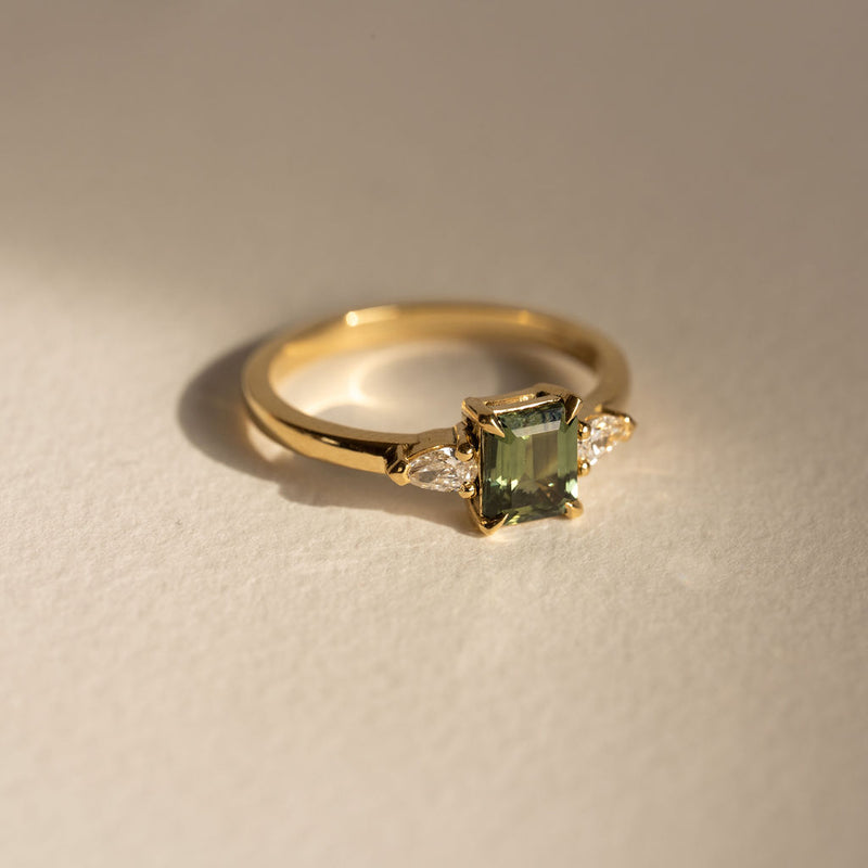 Dahlia 1.12ct Emerald Cut Green Sapphire