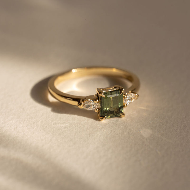 Dahlia 1.12ct Emerald Cut Green Sapphire