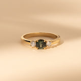 Orbit 0.6ct Round Teal Sapphire
