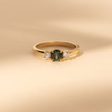 Orbit 0.6ct Round Teal Sapphire