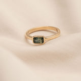 East-West 0.65ct Emerald-cut Parti Sapphire