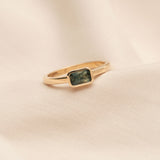 East-West 0.65ct Emerald-cut Parti Sapphire