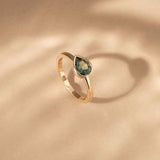 East-West 1.21ct Pear-cut Green Sapphire