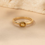 East-West 0.57ct Oval Yellow Sapphire