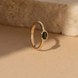 East-West 0.56ct Oval Green Sapphire