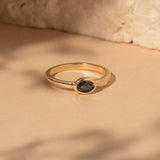 East-West 0.56ct Oval Blue Sapphire
