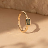 East-West 0.65ct Emerald-cut Parti Sapphire